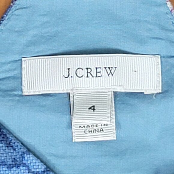 J. Crew Linen Blend Hawaiian Sunset Carrie Shift Mini Sun Dress - Size 4 - Picture 11 of 11